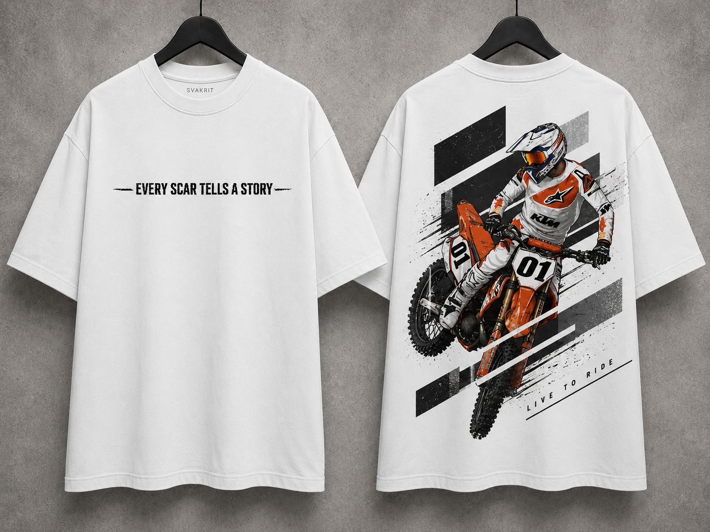 Every Scar Tells a Story Oversized Tee – White