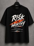 Risk Is Worthy Oversized Tee – Black