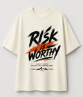 Risk Is Worthy Oversized Tee – Off White