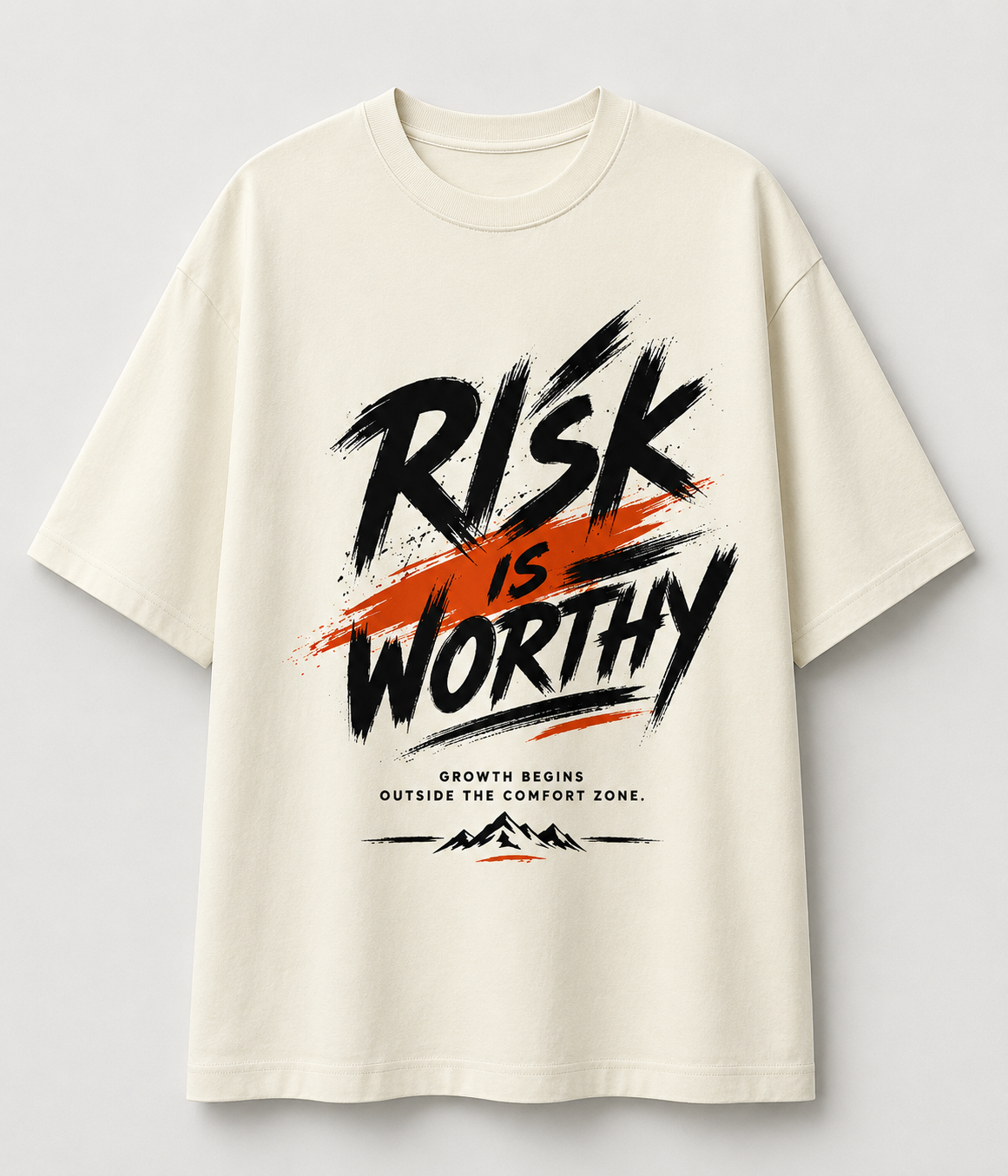 Risk Is Worthy Oversized Tee – Off White