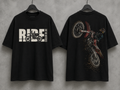 Ride Dirt Bike Oversized Tee – Black